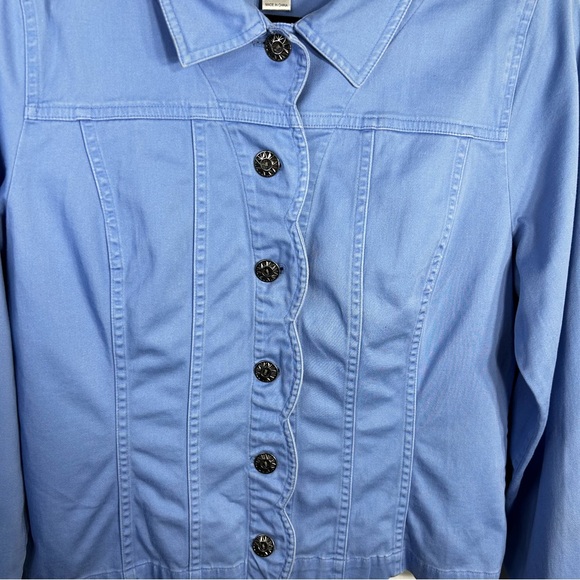 Christopher & Banks Cottagecore Ruffle Cotton Pastel Girly Boho Buttons Sz. M - Picture 3 of 9